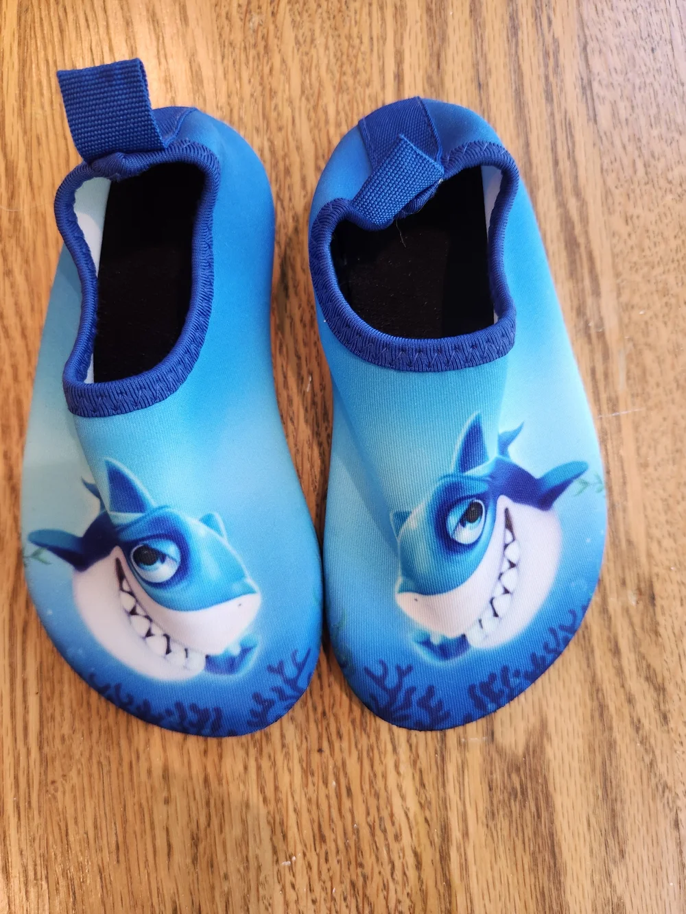 Blue Shark Graphic Kids Water Shoes